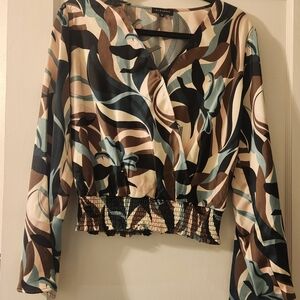 Multicolor Abstract Women's Blouse